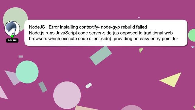 NodeJS : Error installing contextify- node-gyp rebuild failed смотреть онлайн