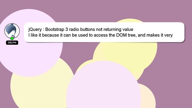 jQuery : Bootstrap 3 radio buttons not returning value смотреть онлайн
