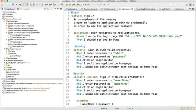 Design Selenium Cucumber Test Scripts and Reporting Video-9 смотреть онлайн