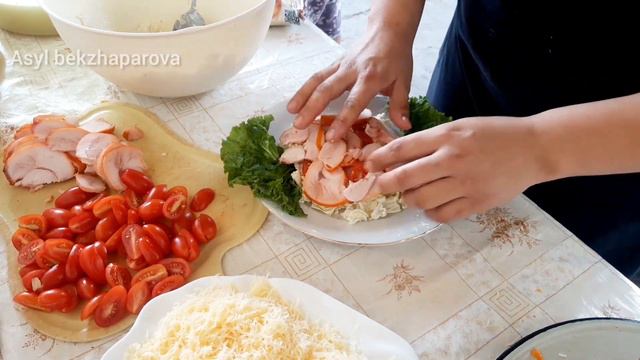 салат "цезарь".қазақша рецепт. смотреть онлайн