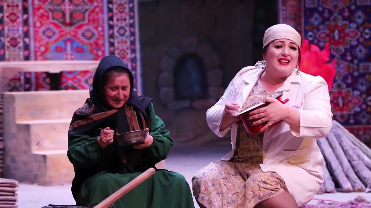 Актеры Табасаранского театра, Гюльниса Агаева и Бикеханум Раджабова. смотреть онлайн