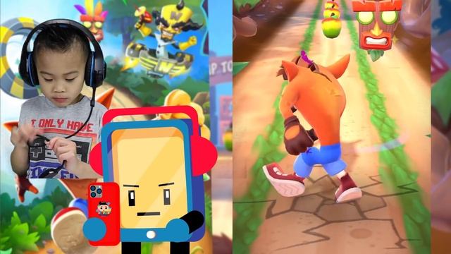 Crash Bandicoot: On the Run! Part 2 Full Playthough! Kids Gameplay! смотреть онлайн