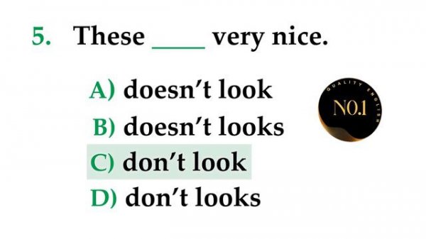 Do / Does Quiz l English Grammar l Do / Does / Don't / Doesn't Quiz l No. 1 Quality English