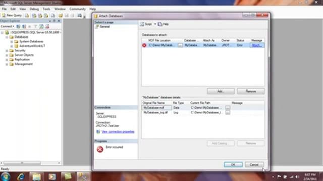 How to open an MDF file Attach a Database in SQL Server смотреть онлайн