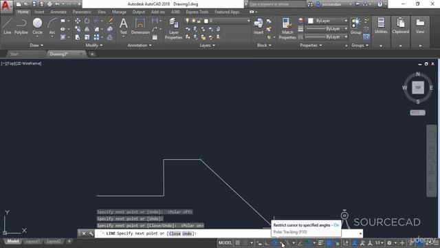 Autodesk Autocad - Polar and Ortho mode - Video 32 смотреть онлайн