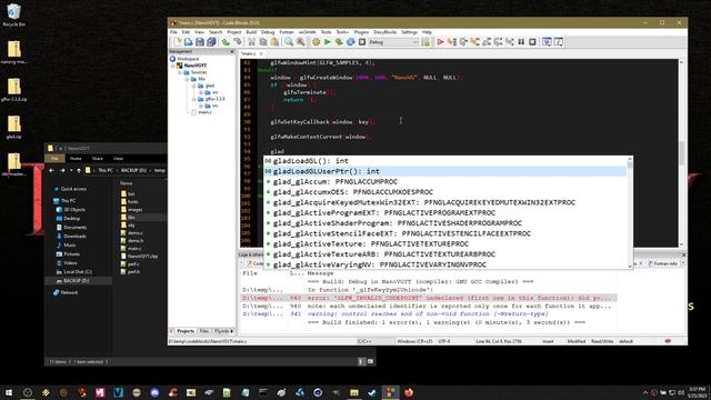 NanoVG ( GUI ) Modern OpenGL In C With Codeblocks