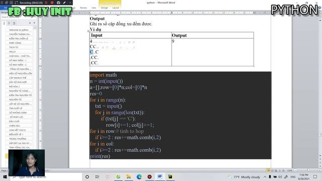 ĐẾM CẶP ĐỒNG XU python смотреть онлайн