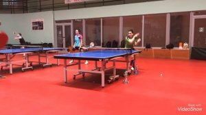 настольный теннис.  Тренировка по защите (против длинных шипов). Часть 3. Валентина Сабитова