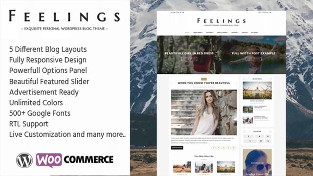 Feelings - Exquisite Personal WordPress Blog Theme | Themeforest Website Templates and Themes смотреть онлайн