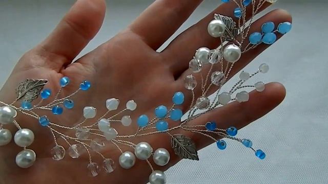 СВАДЕБНОЕ УКРАШЕНИЕ ДЛЯ ВОЛОС-нежная веточка. смотреть онлайн