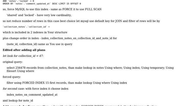 Databases: Why FORCING INDEX making this Query much slower on smaller datasets? (3 Solutions!!) смотреть онлайн