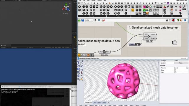 [Grasshopper] Plugin to send Grasshopper geometry to Unity in realtime. смотреть онлайн