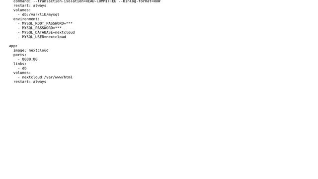 Unix & Linux: nextcloud on docker - error initializing database смотреть онлайн