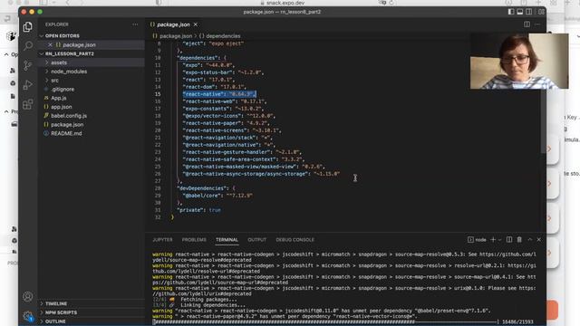 Урок 8 часть 4 - Как выглядит проект Expo в Visual Studio Code, как собрать проект смотреть онлайн