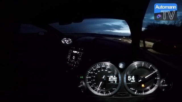 Aston Martin V8 Vantage (385hp) - 0-200 km/h acceleration (60FPS) смотреть онлайн