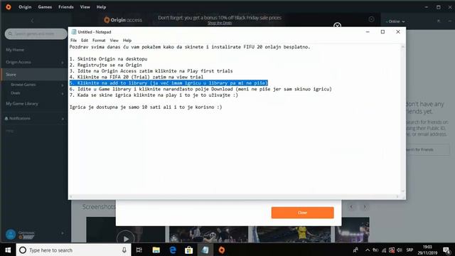 Kako Skinuti I Instalirati FIFA 20 Ultimate Team Online Besplatno