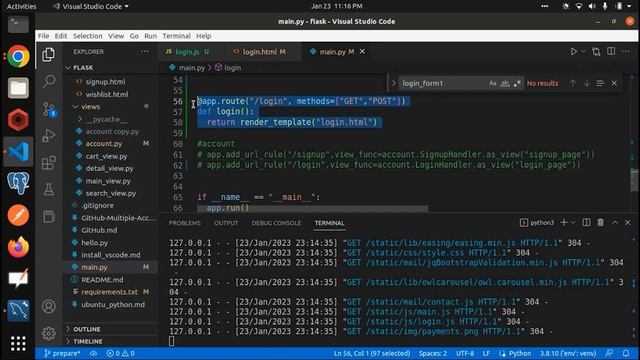 Login Authentication in Python - Learn Flask Login with MySQL Database | For Beginners - #39 смотреть онлайн