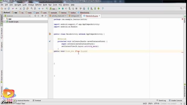 Android Tutorial for Beginners #23 Button onClick Method 1A смотреть онлайн