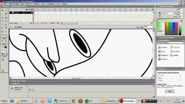 Видеоурок (как рисовать Соника мышкой во ФЛЕШЕ) смотреть онлайн