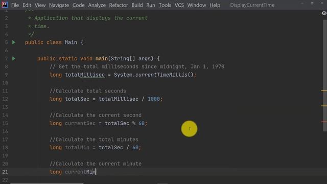 Java Tutorial | Application that displays the current time смотреть онлайн