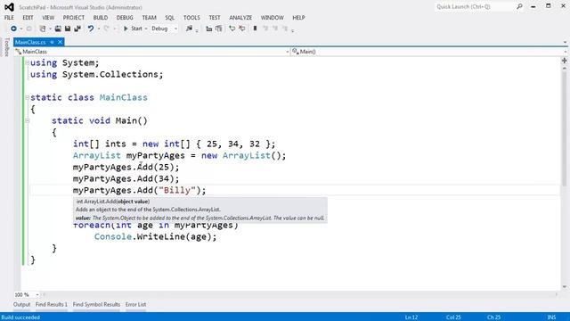 C# ArrayList vs List смотреть онлайн