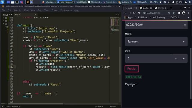 7 Days of Streamlit Apps - Day 4 - Zodiac Predictor App смотреть онлайн
