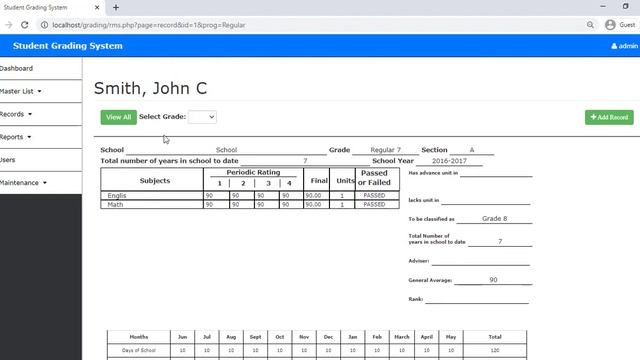 Student Grading System using PHP/MySQLi Demo смотреть онлайн