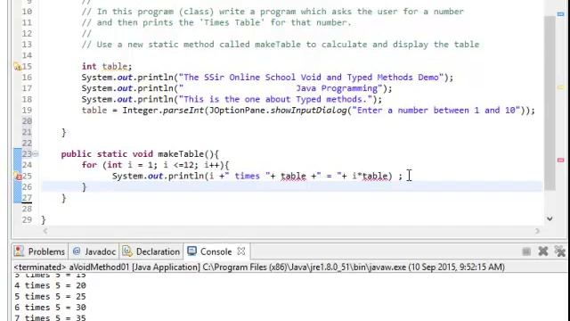 Void Methods - Grade 10 - Java смотреть онлайн