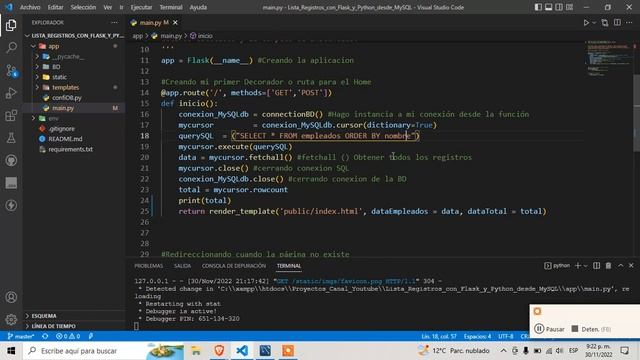 ?Listar Registros con Flask y Python desde MySQL? смотреть онлайн