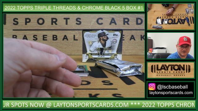 2022 Topps Triple Threads & Chrome Black Baseball 5 Box Mixer #1 смотреть онлайн