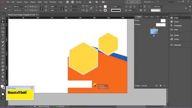 Beginner latest book cover design hexagon ideas tutorial in Indesign cc смотреть онлайн