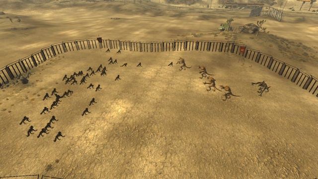 50 Tunnelers vs Deathclaw Alpha Male | Fallout New Vegas npc battles смотреть онлайн