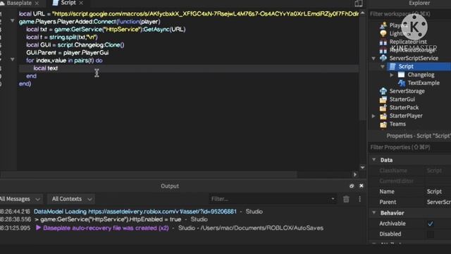 Roblox studio: make a changelog with google docs смотреть онлайн