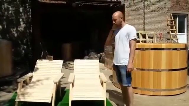 Лежак из кедра для SPA зоны смотреть онлайн