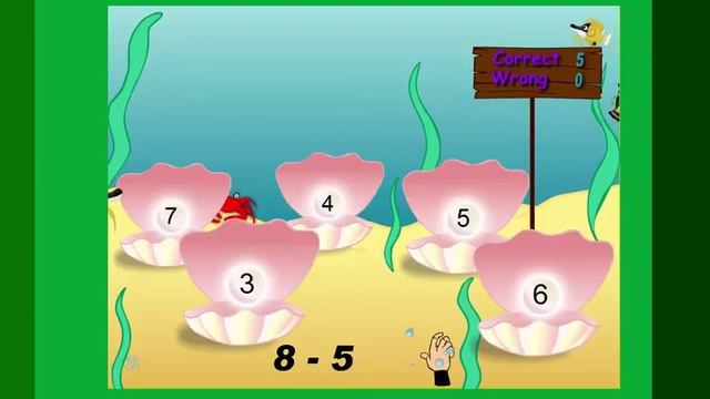 Subtraction Math Game - Pearl Search (gameplay) - Sheppard Software смотреть онлайн
