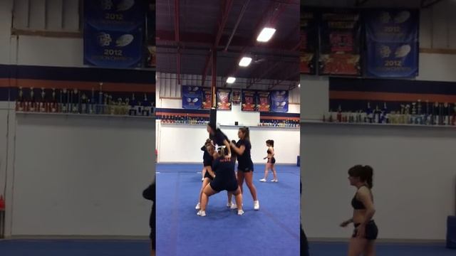 Cheerleading- kick double basket toss смотреть онлайн