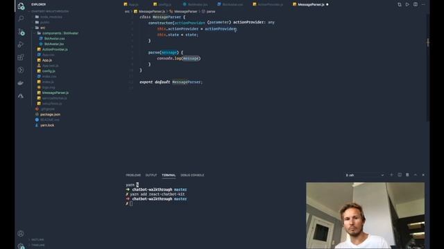 Exploring the MessageParser in react-chatbot-kit смотреть онлайн