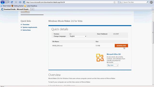 How to install Windows Movie Maker 2.6 (Windows XP/Vista) On Windows 7 смотреть онлайн
