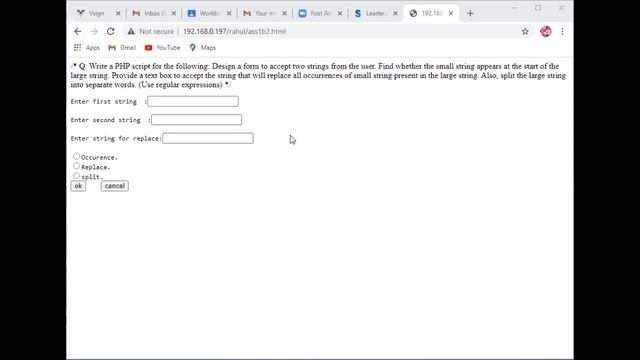 TYBCS PHP Practical Semester I Assignment No. 1 Set B Q. 2 смотреть онлайн