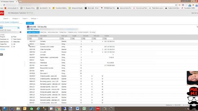 MDP Metadata Publisher How to look up database table and columns and programs Infor M3 смотреть онлайн