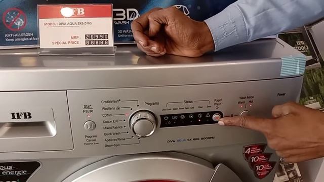 IFB fully automatic washing machine Diva Aqua SX 6kg demo смотреть онлайн