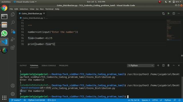 Coins Distribution ??? | Tcs Codevita Coding Problem | Tamil | Tech Siddhar | Python Programming #T смотреть онлайн