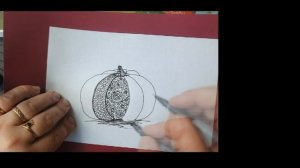 Рисуем тыкву (абстракция), легко и просто