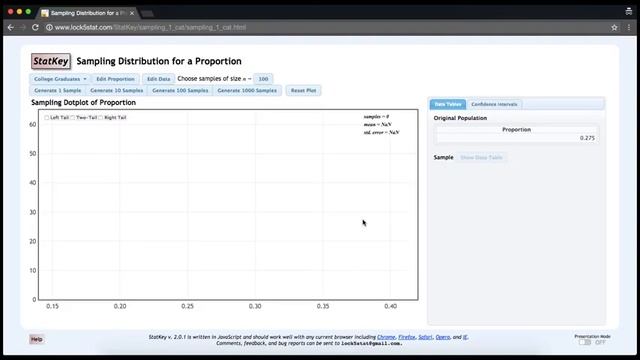 Introduction to Sampling Distributions in StatKey смотреть онлайн