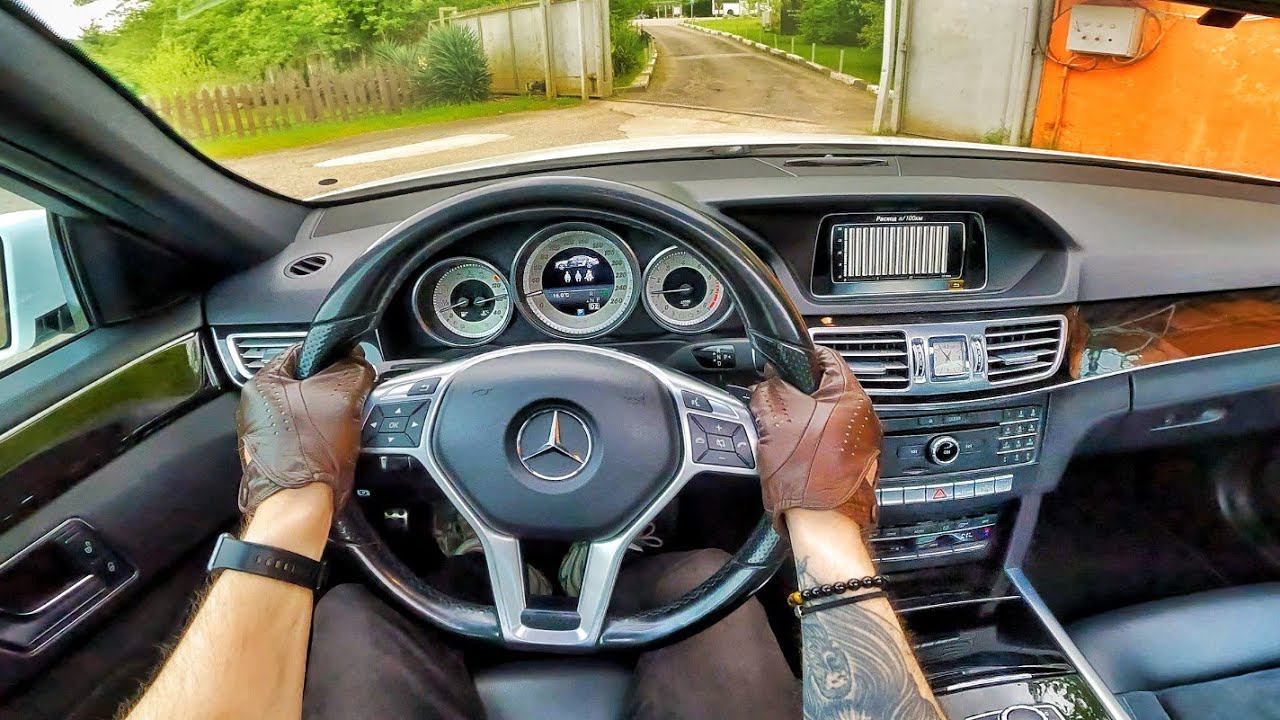 2015 Mercedes-Benz E200 W212 (2.0L 184 л.с.) POV езда и обзор смотреть онлайн