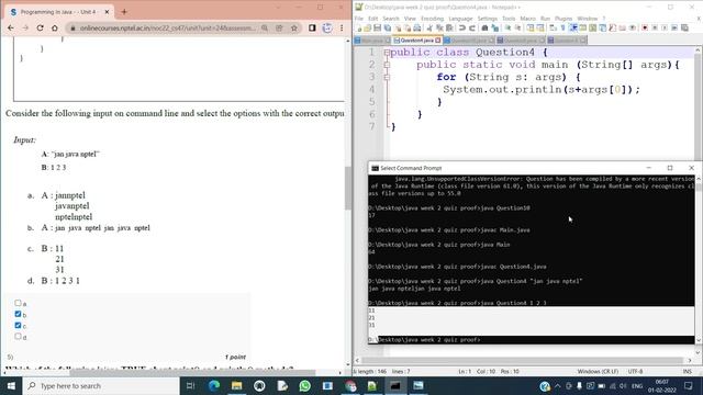 NPTEL Programming in Java Week 2 Quiz answers with detailed proof of each answer(OLD VIDEO) смотреть онлайн
