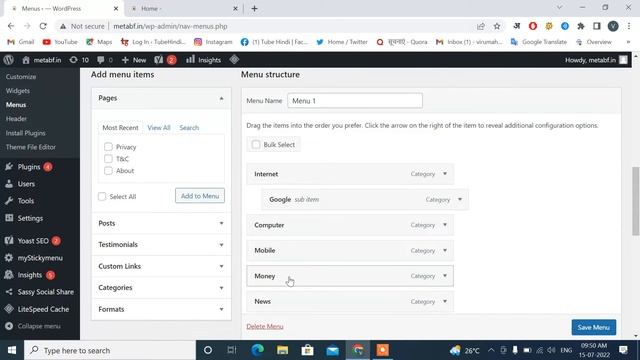 How to Create Dropdown Menu In WordPress Site | WordPress Tutorial HIndi смотреть онлайн