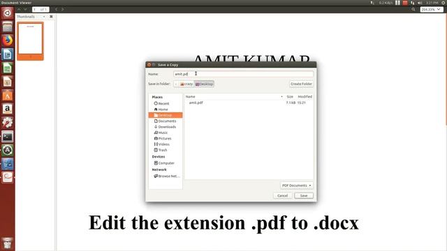 How to Convert Pdf to Doc Without Any Online Converter or Software in Ubuntu смотреть онлайн
