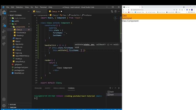 React PART FOUR State In Class Components смотреть онлайн