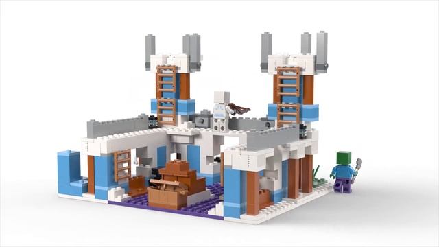 LEGO ЛЕГО Minecraft Ледяной замок 21186 смотреть онлайн